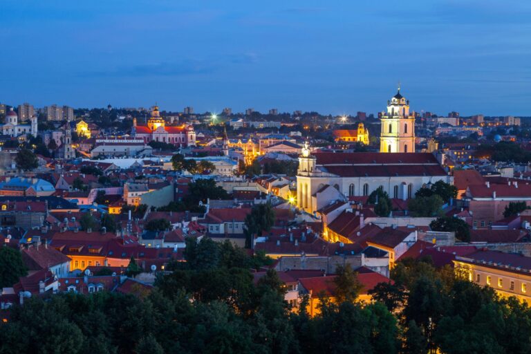 vilnius miestas vakare